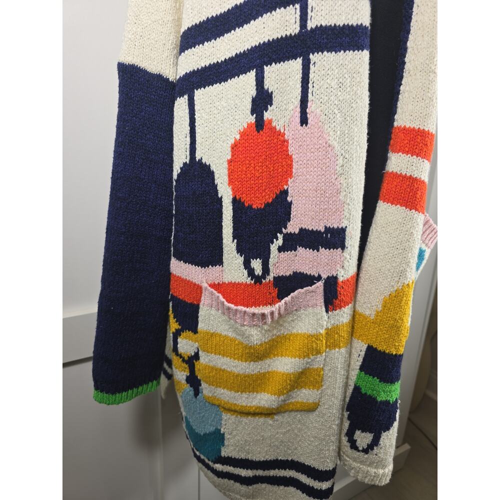 NWT Maeve x Anthropologie Nautical Buoy Whale Cardigan Sweater. Sz S/M. - Picture 6 of 12